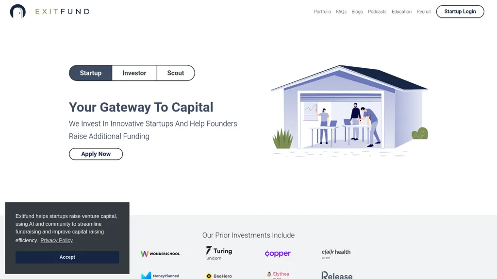 Exitfund 官网截图