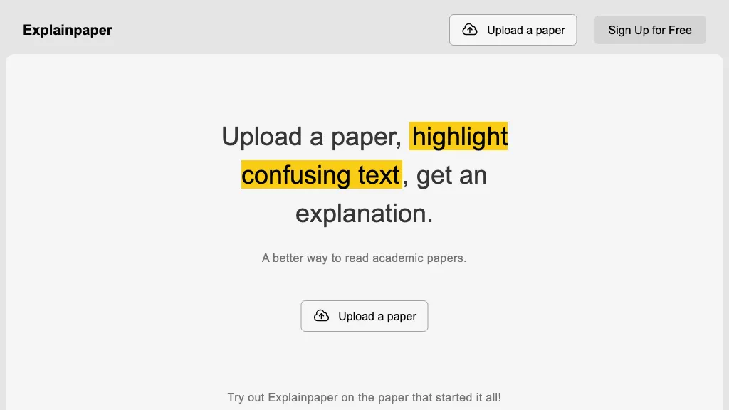 Explainpaper 工具截图