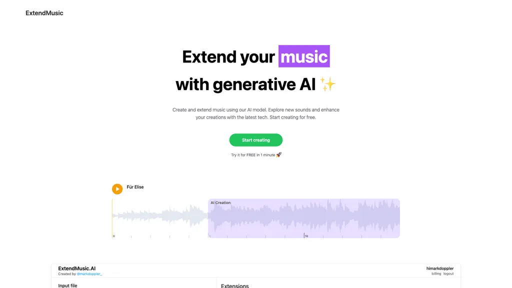 ExtendMusic.AI 工具截图