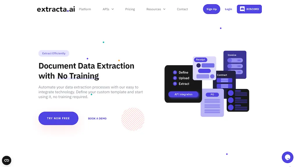 Extracta.ai 官网截图