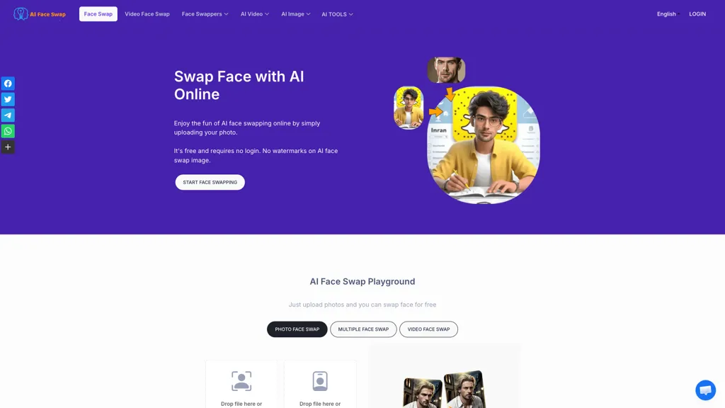AI Face Swap 官网截图