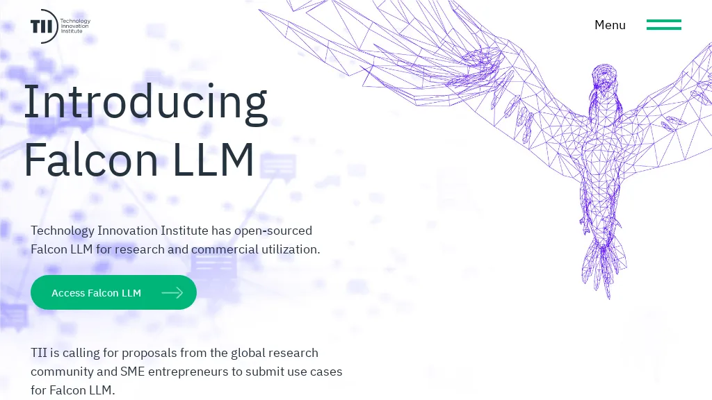 Falcon LLM 官网截图
