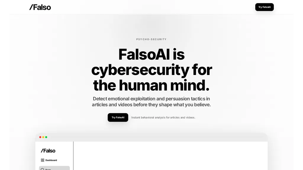 FalsoAI 官网截图