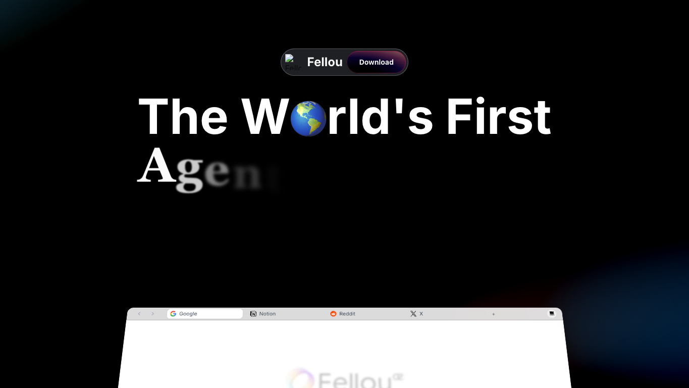 Fellou AI Browser 官网截图