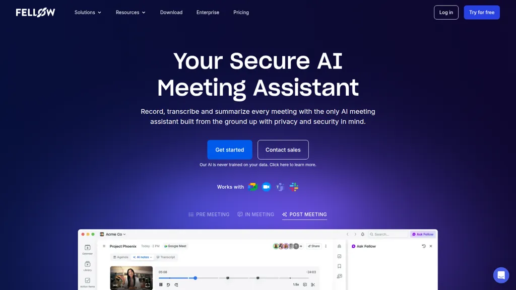 Fellow.ai 工具截图