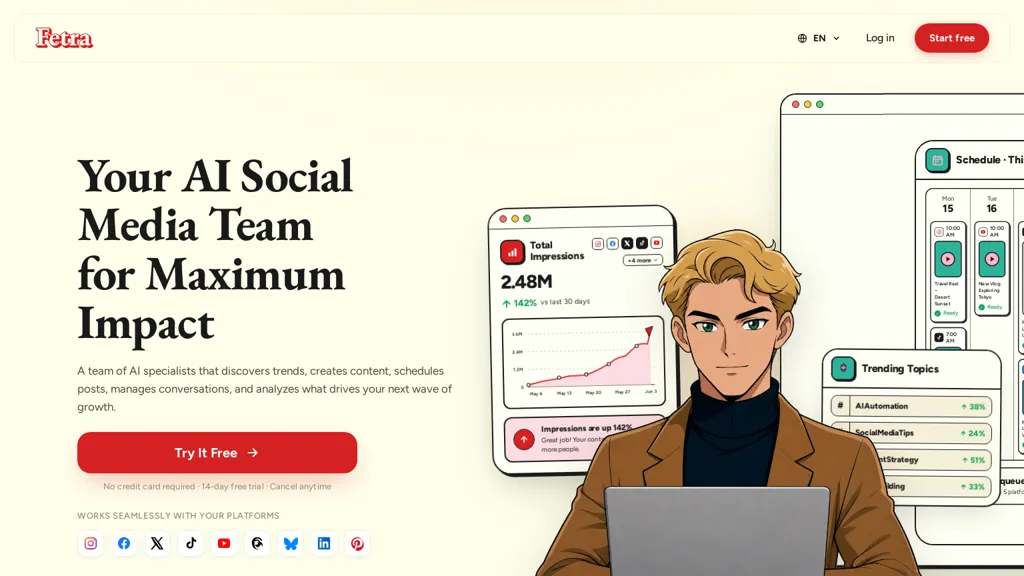 Fetra AI 官网截图