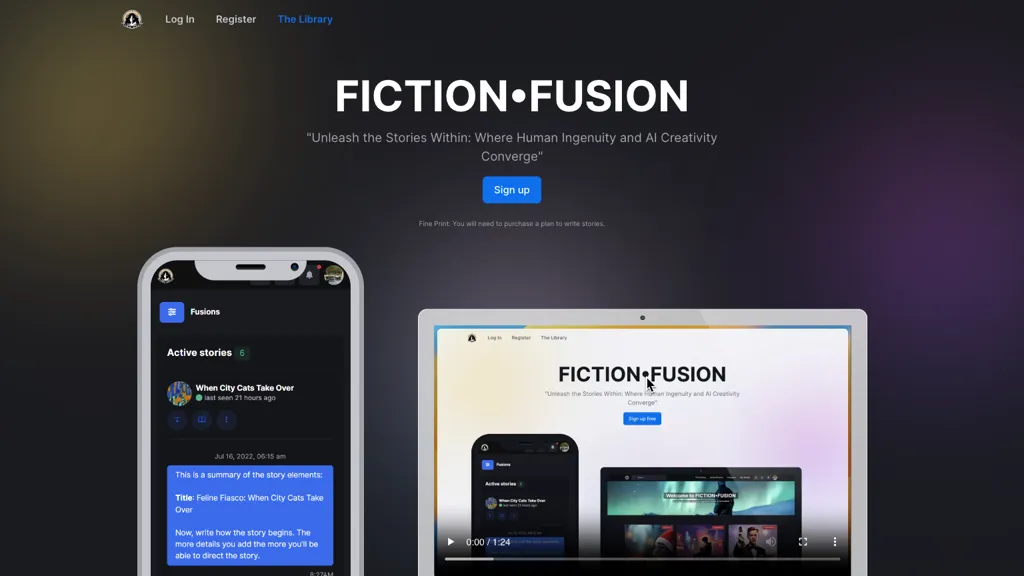 Fiction Fusion 官网截图