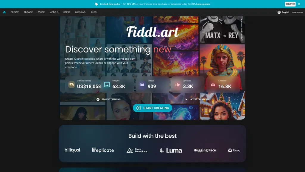 Fiddl.art 官网截图