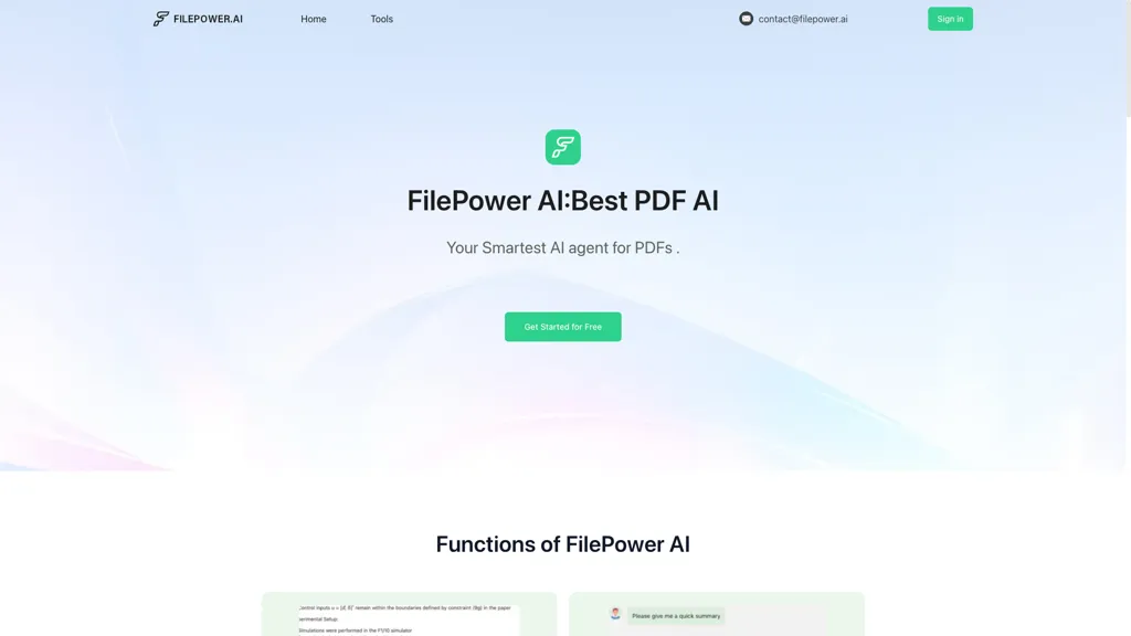Filepower AI 官网截图
