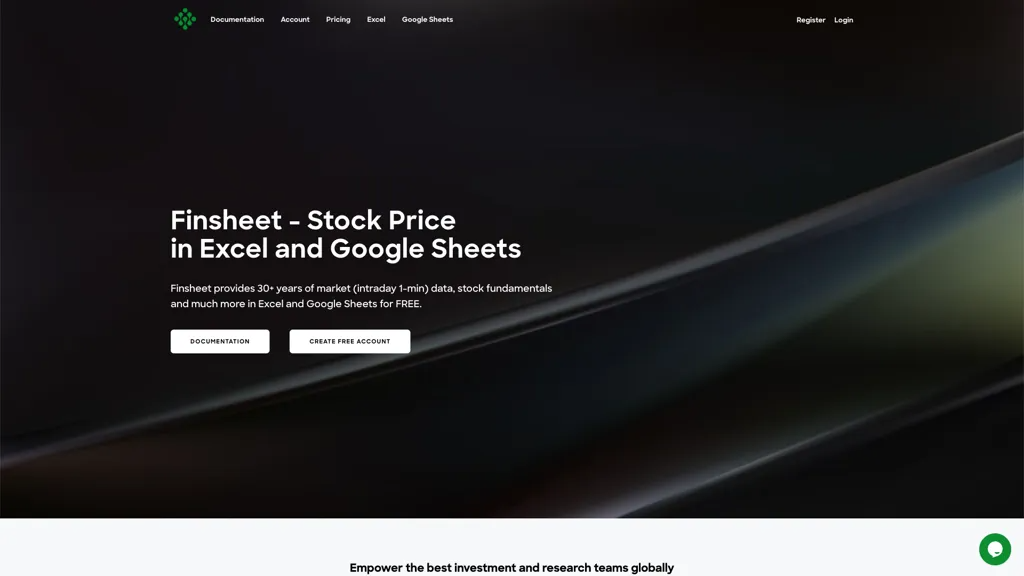 Finsheet 官网截图
