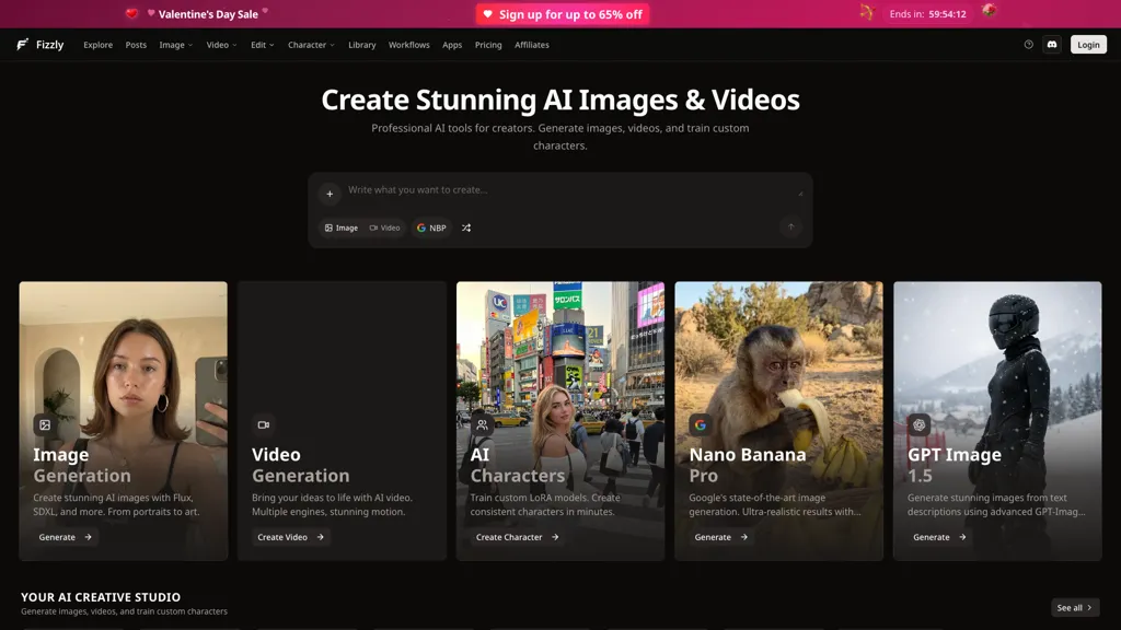 Fizzly AI 官网截图