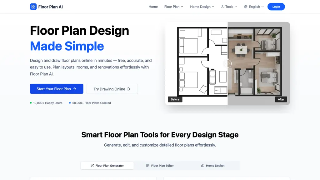Floor Plan AI 工具截图