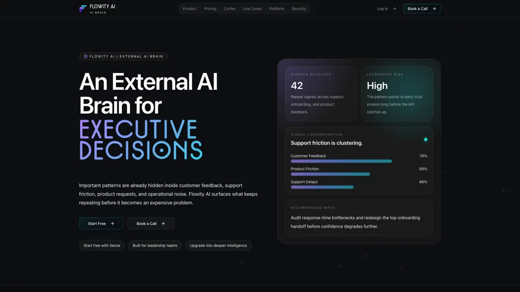 Flowity AI 官网截图