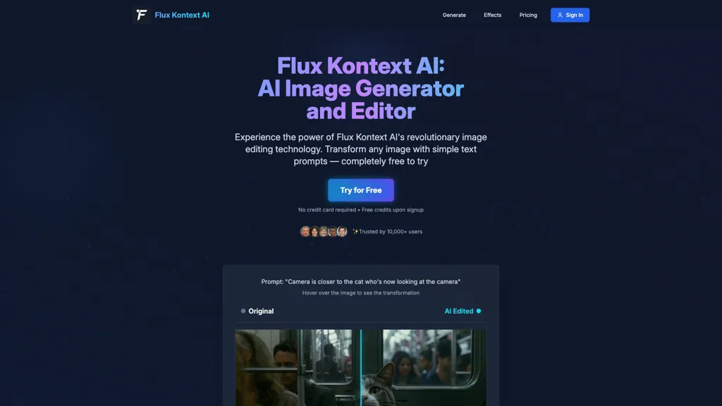 Flux Kontext 官网截图