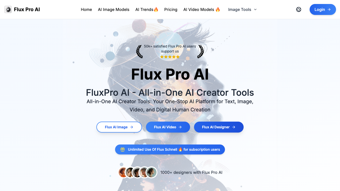 Flux Pro AI 官网截图