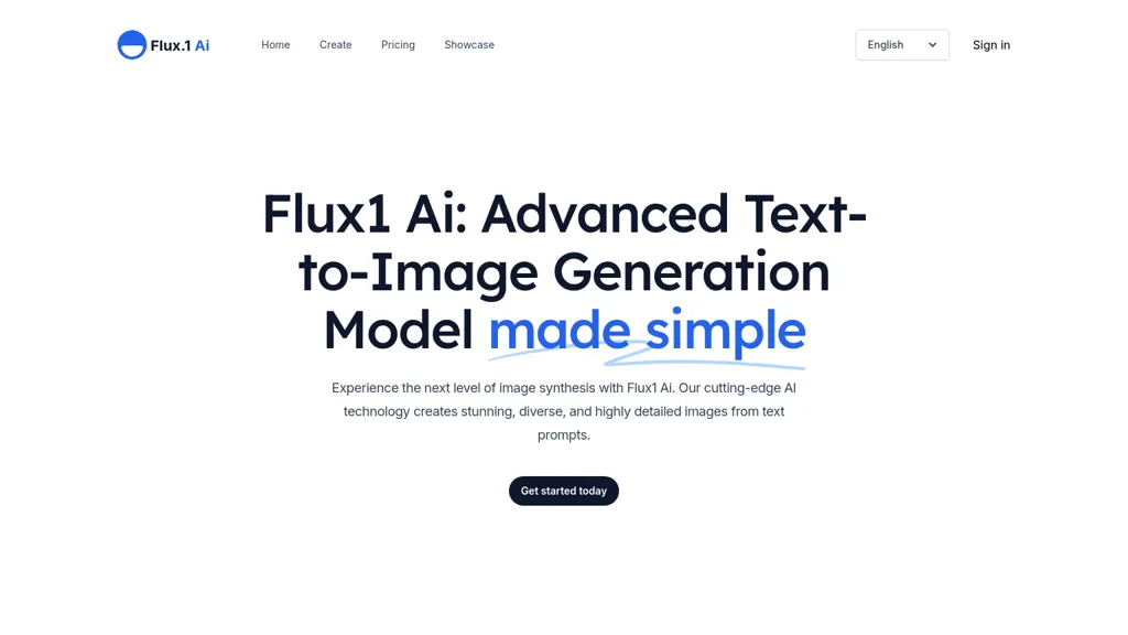 Flux1.ai 官网截图