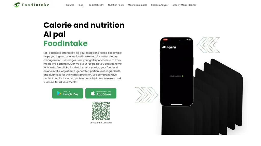 FoodIntake 官网截图