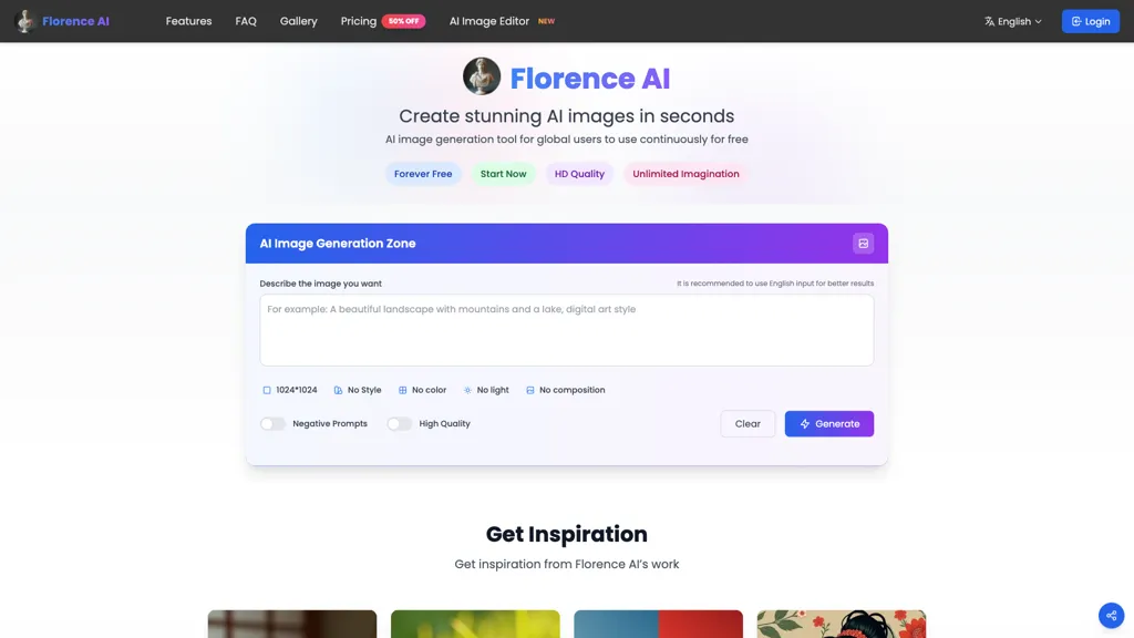 Forence AI 官网截图