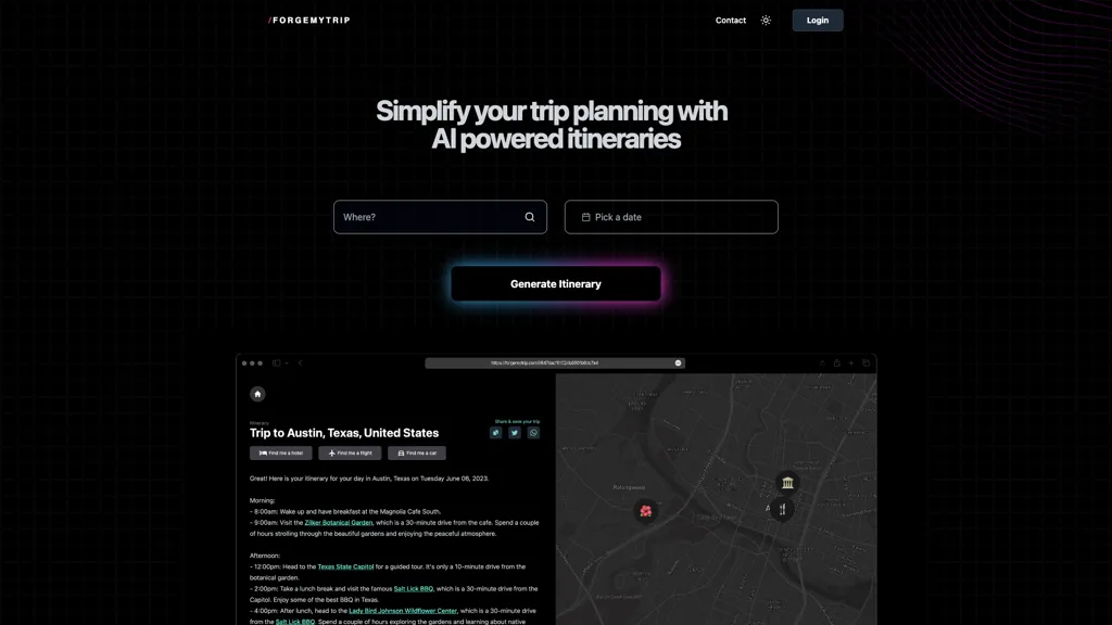 ForgetMyTrip 官网截图