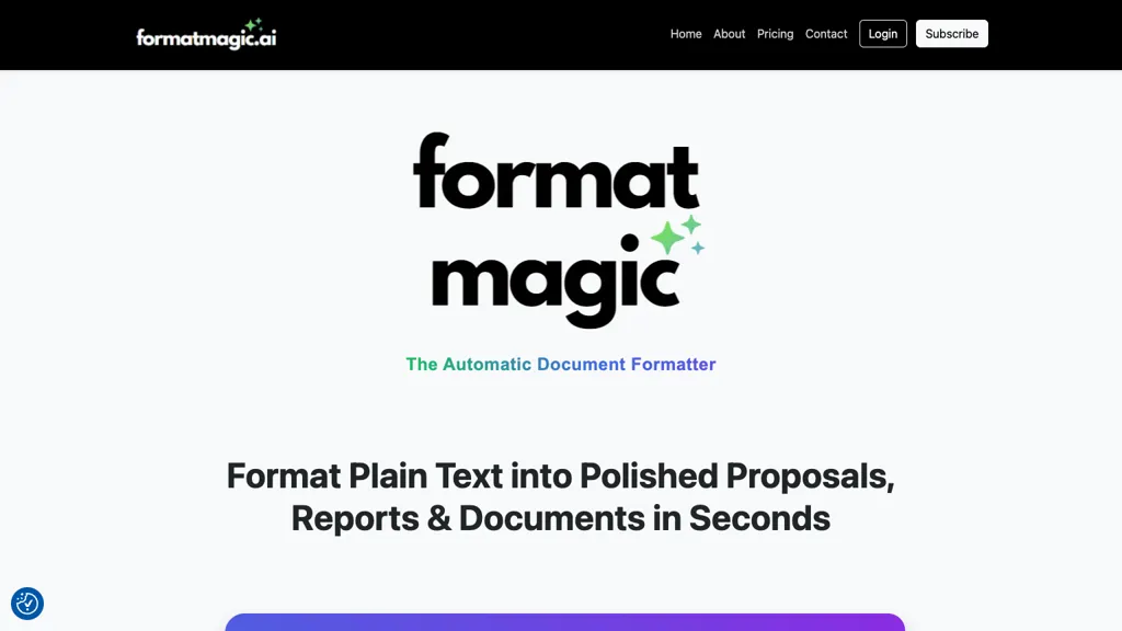 Format Magic 官网截图