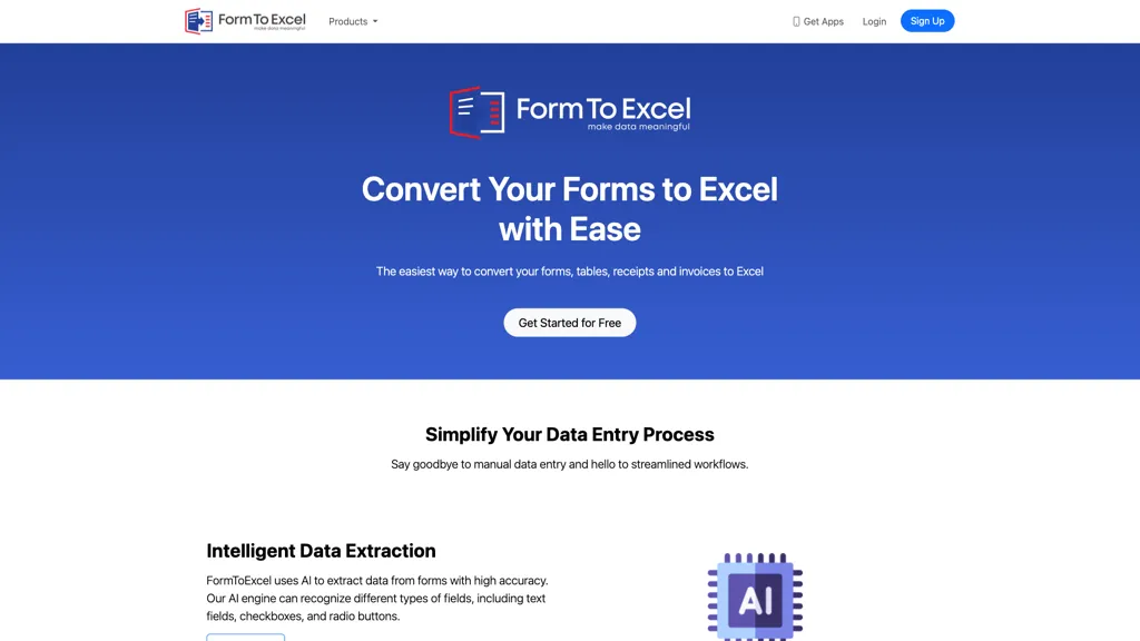 FormToExcel 官网截图
