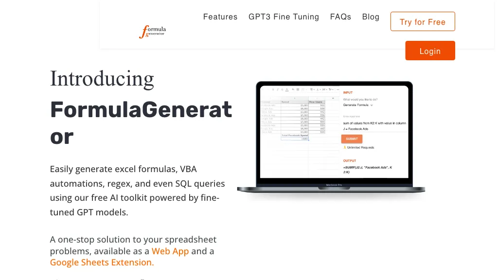 Formula Generator 官网截图