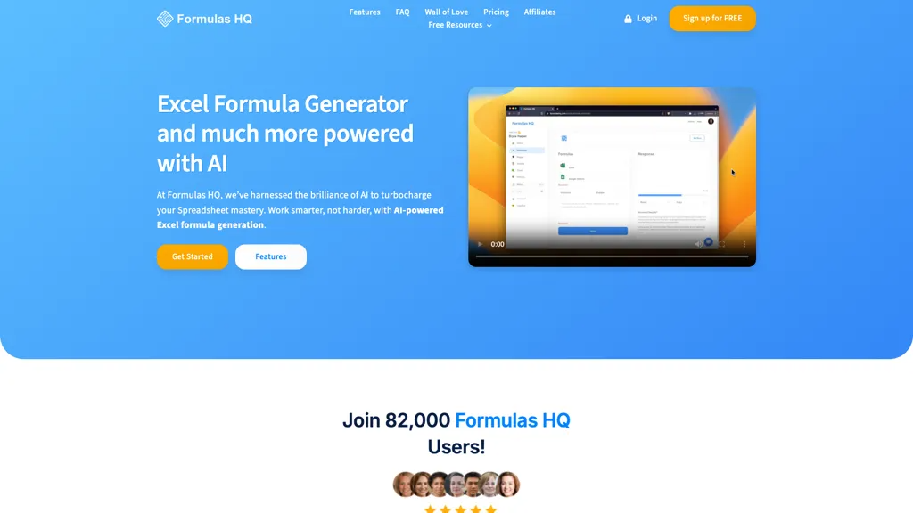 Formulas HQ 官网截图