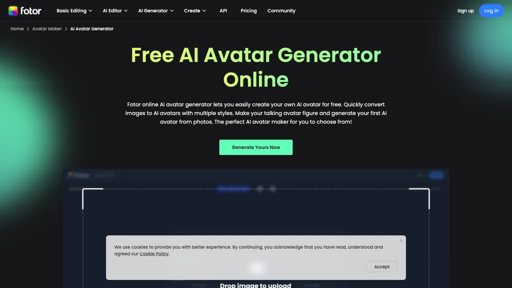 Fotor AI avatar generator 官网截图