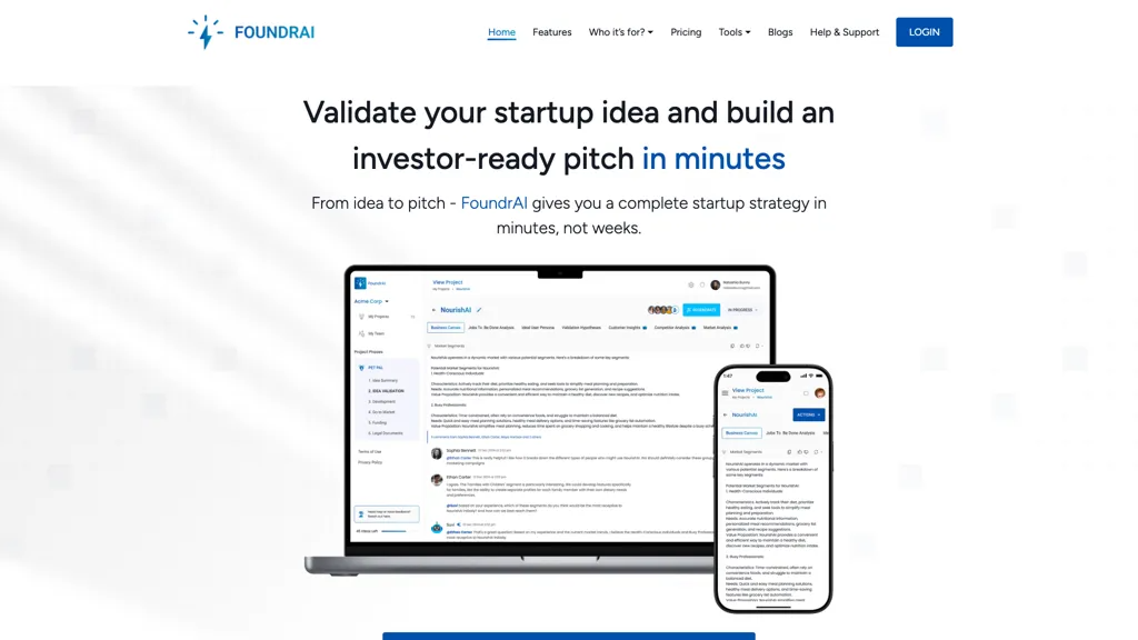 FoundrAI 工具截图