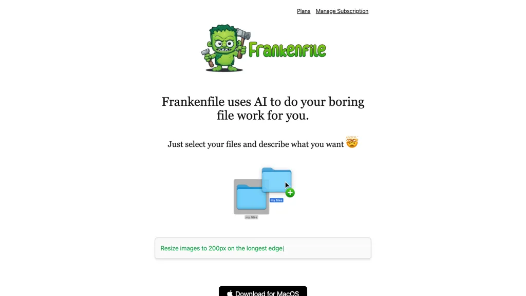 Frankenfile 官网截图