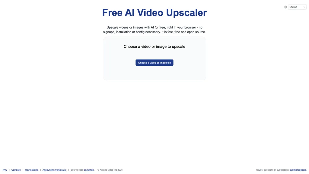 Free AI Video Upscaler 官网截图