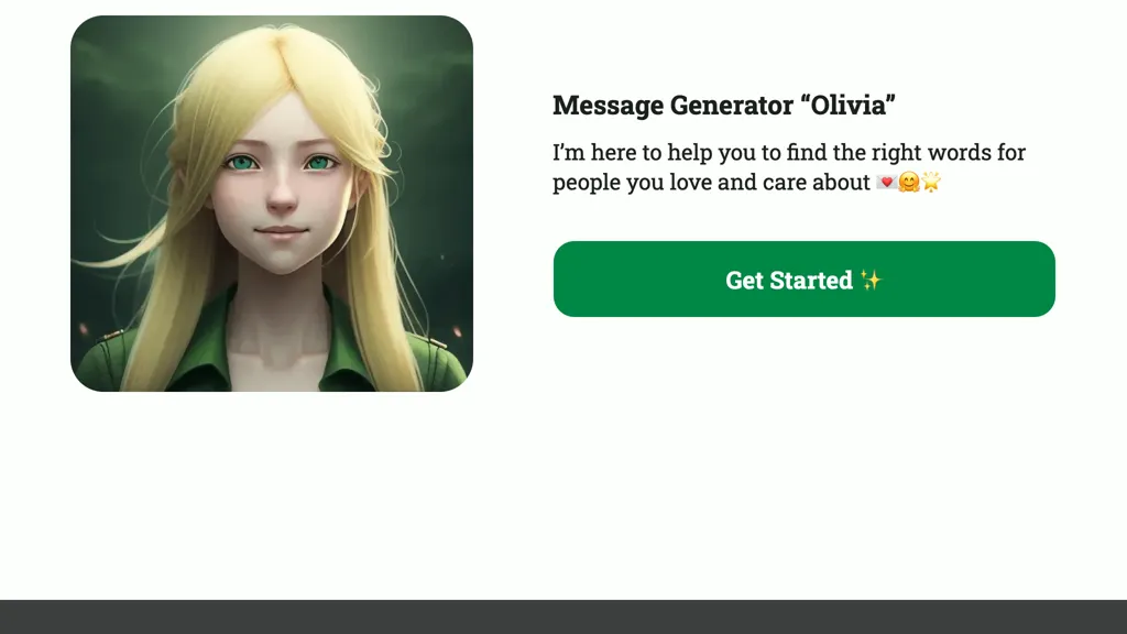 Message Generator Olivia 官网截图