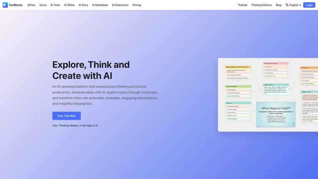 FunBlocks AI 官网截图