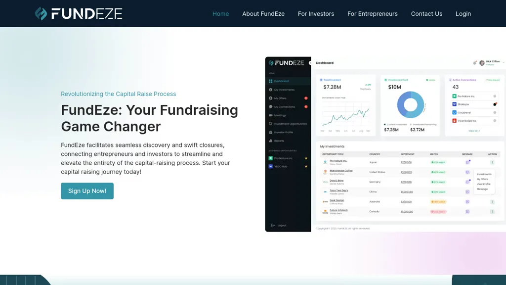 Fundeze.io 官网截图