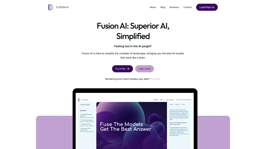 Fusion AI 工具截图