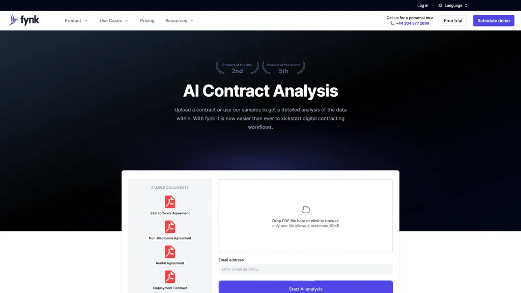 Fynk contract analysis 工具截图