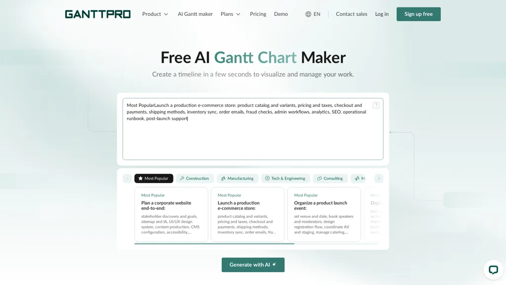 Gantt Chart maker-GanttPRO 官网截图