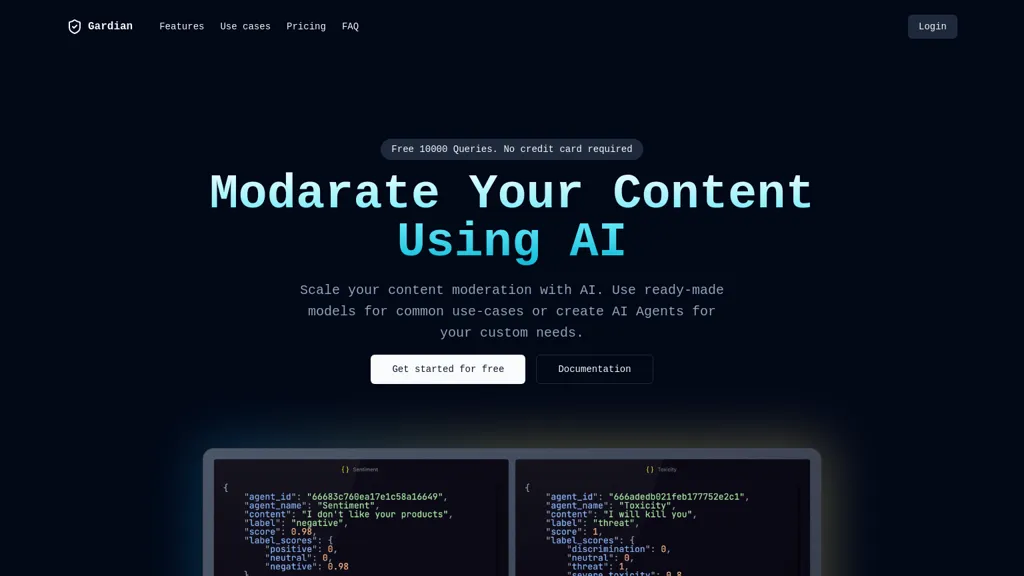 Gardian AI 官网截图