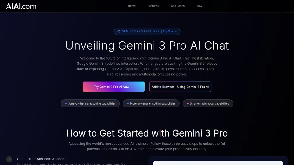 Gemini 3 AI 官网截图