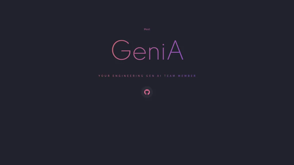 GeniA 官网截图
