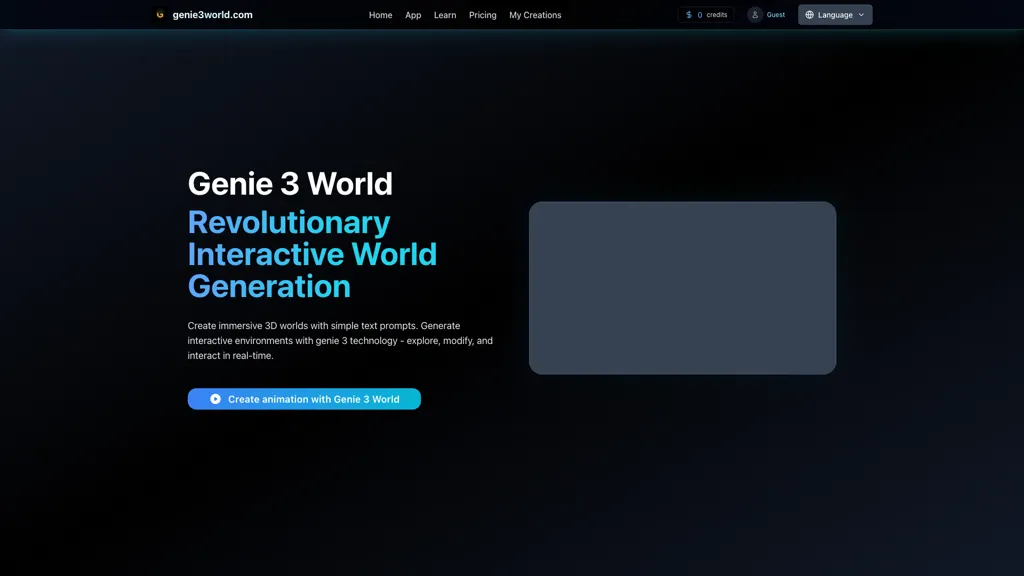 Genie 3 World 工具截图