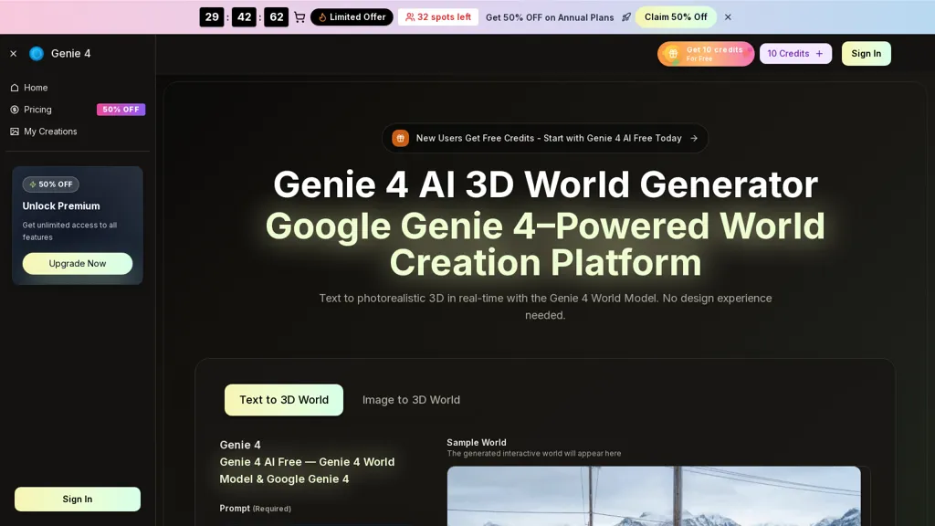 Genie4 AI 官网截图