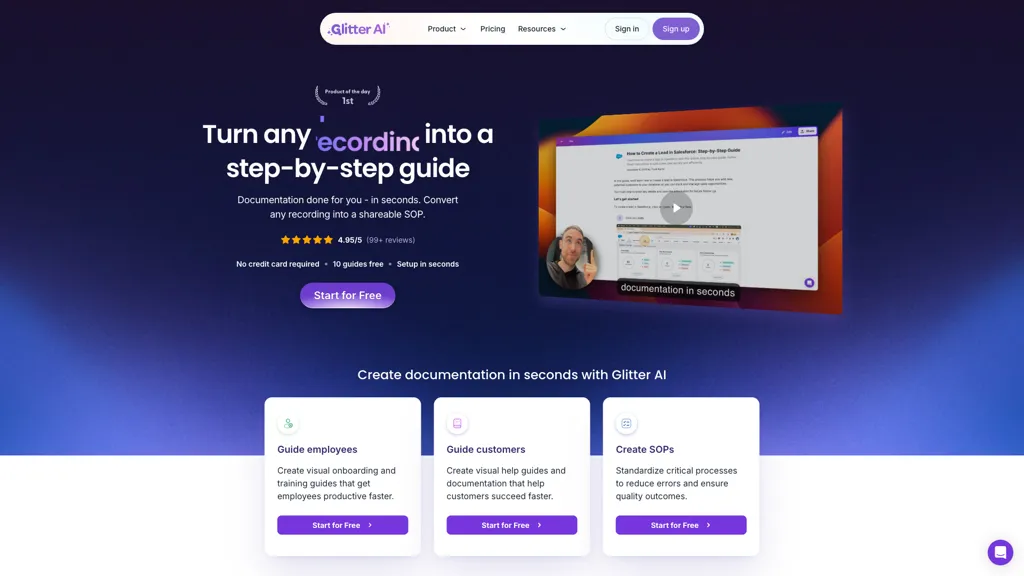 Glitter AI 工具截图