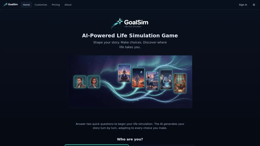 GoalSim 官网截图