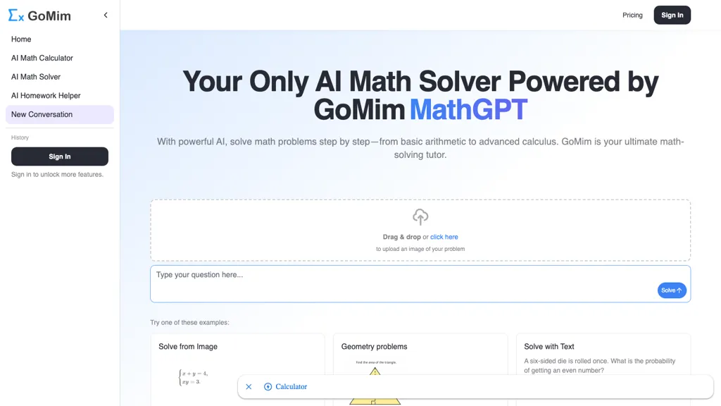 GoMim Math AI 工具截图