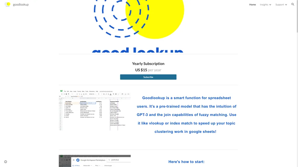 Goodlookup 官网截图