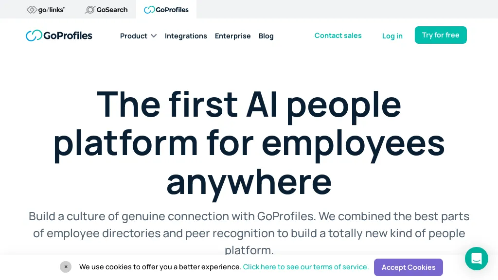GoProfiles 官网截图