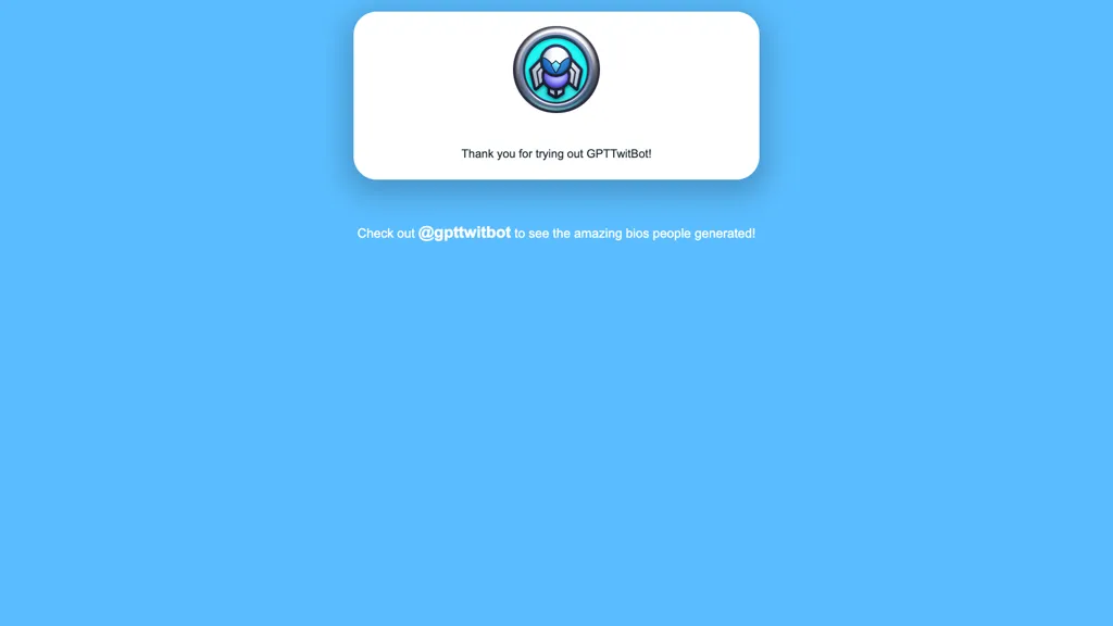 Gpt twit-bot 官网截图