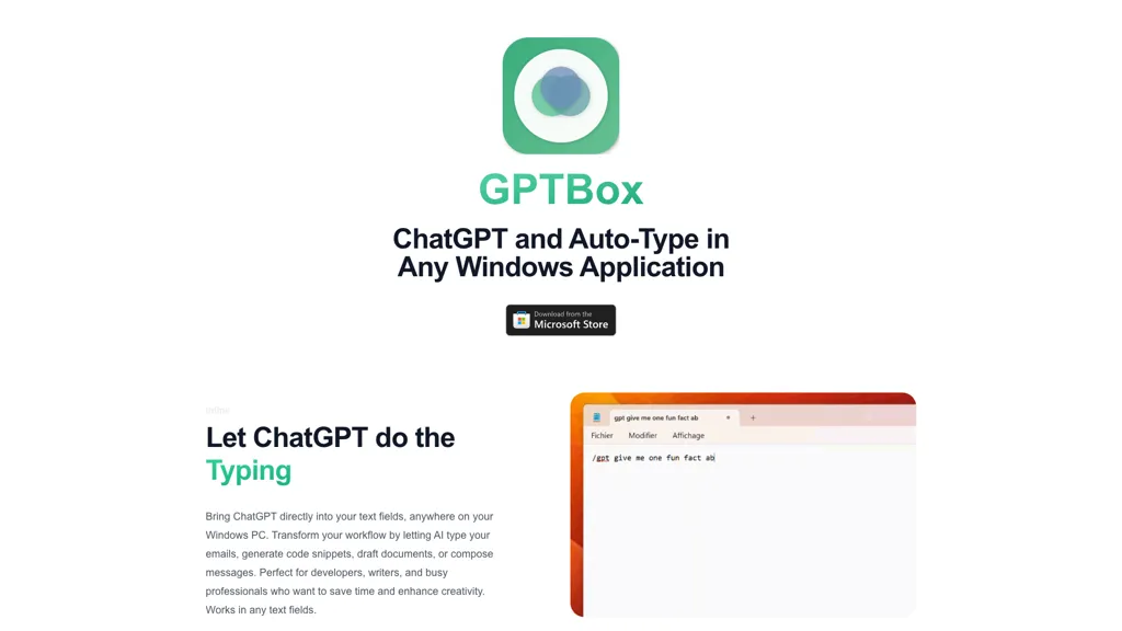 GPTBox 官网截图