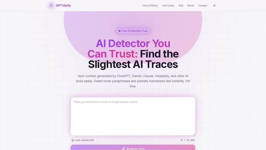 GPTVerify 官网截图